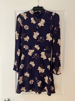 Purple Floral Mini Dress Size Small