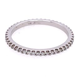 0.34 TCW Round Diamonds Eternity Band Ring In Solid 14k White Gold Size 7