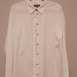Lafayette 148  New York woman's white shirt XL.
