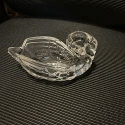 Crystal  Swan Candy Or Soap Dish  Please Check My Other Listings 