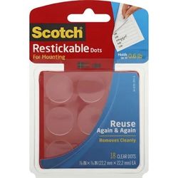 ✨ 30 PACKS – SCOTCH RESTICKABLE MOUNTING DOTS – NEW