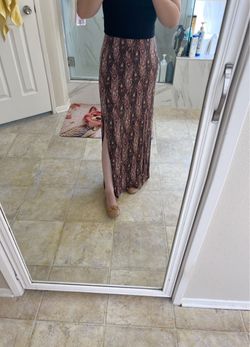 American Eagle Size S Paisley Maxi Skirt with Side Slit