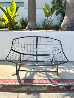 Outdoor Rocking Chair Oversized, Double Papasan Style, Metal Wood, Loveseat Egg Lounge Rocker, No Cushion, Delivery Available