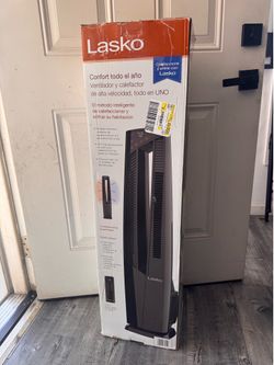 Lasko tower fan and heater 2 in one oscillating and remote control ventilador abanico de torre con aire frío caliente y control remoto