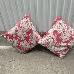 Two pink patterns , 20 x 20  Grandin Road pillows $25 each