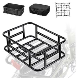 Rear bike rack basket