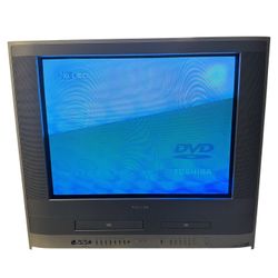 Vintage 2004 Toshiba TV MW24FP3 DVD VCR Combo 24” Tested Works With Remote
