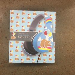 NWT Sloth Fathead Folding Headphones