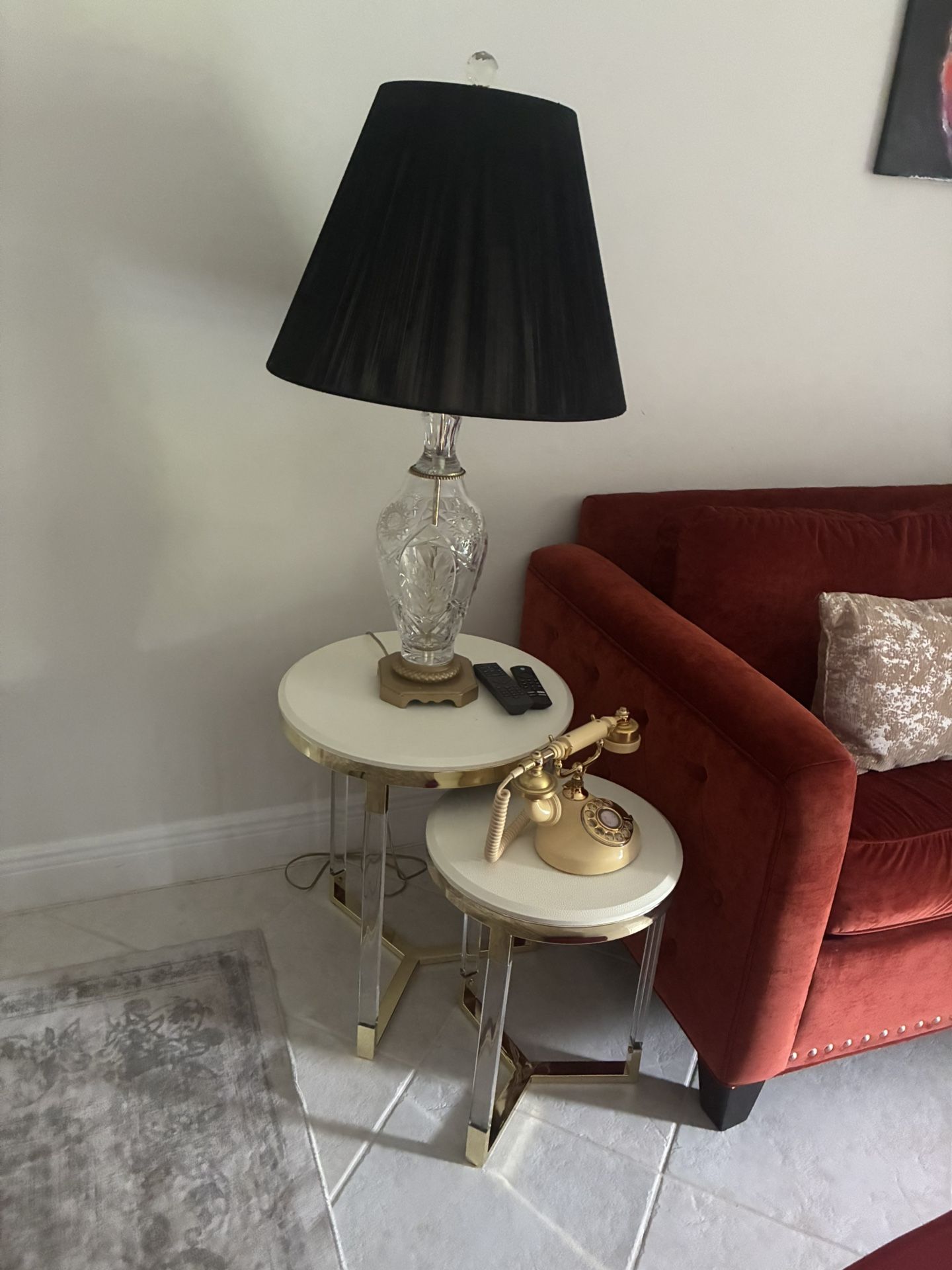 Robb And Stuckey Brass End Tables
