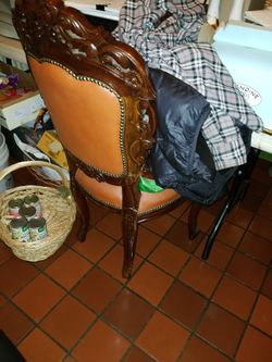 genuine real leather wood chair tufted diamond lacquered dining