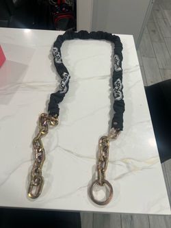 WARLION Heavy Duty Security Chain, 10ft × 3/8in (9mm) Thick, Anti-Theft & Cut-Proof Motorcycle Chain with Cinch Ring - Secure Generators, ATVs, Ebikes