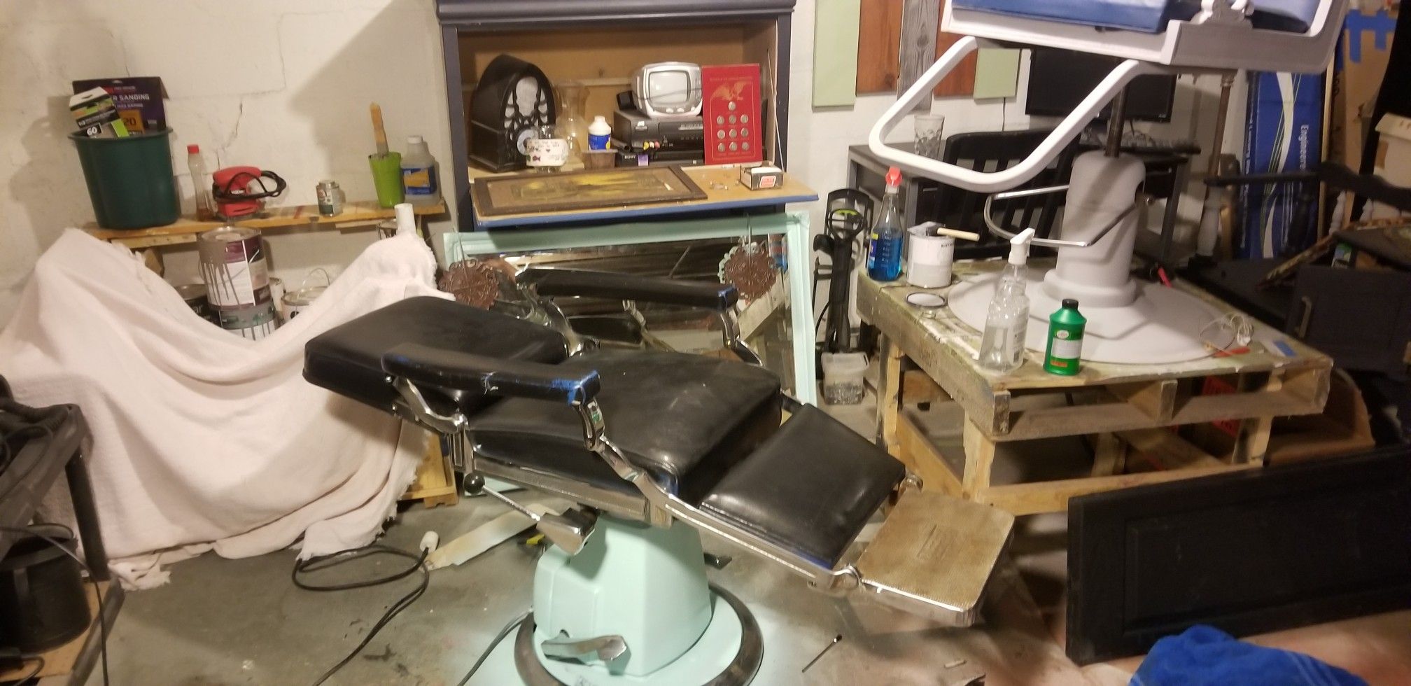 Reliance Koenigkramer Barber Chair Antique Vintage Electric Optometry Exam