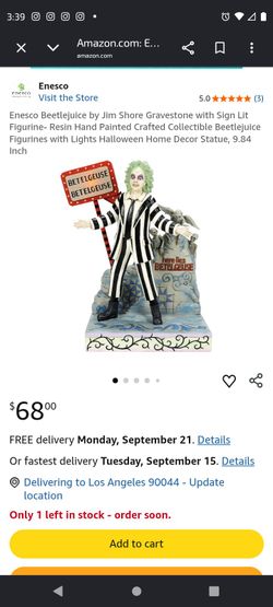 Enesco Beetlejuice Jim Shore Lit Figurine