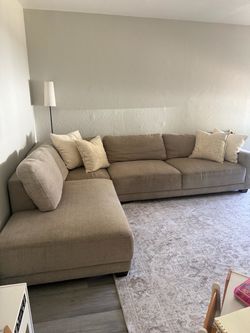 Grey L shaped sectional