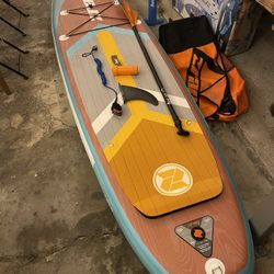 Inflatable Paddle Board 10’8 ZRAY SUP Complete Kit Like New