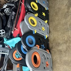 2 Adjustable Toddler Playpen Baby Gates Space Theme & Black 