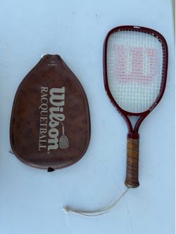 Vintage Wilson Monterey Metal Racquetball Racquet & Faux Leather Cover