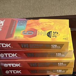 TDK VHS TAPES NEW