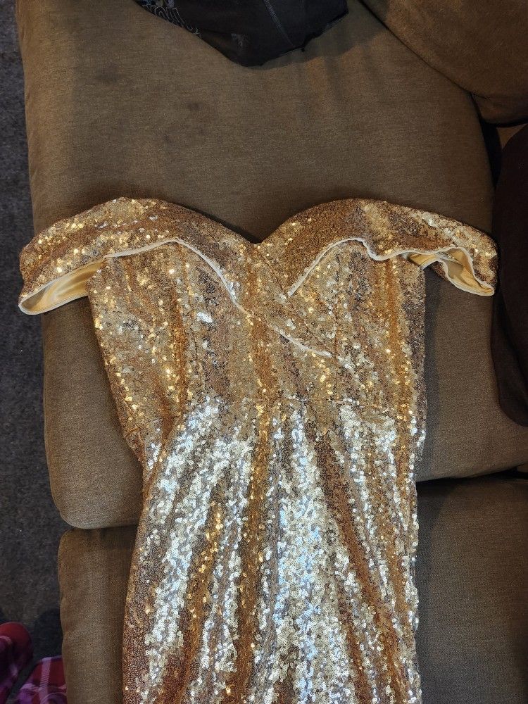 Gold Sequin Dress