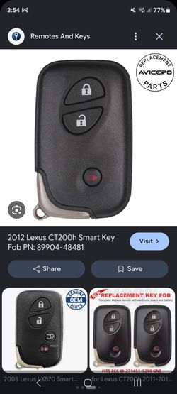 2012 Lexus key fob