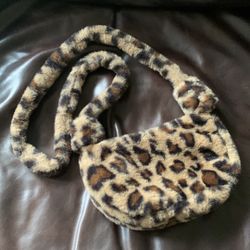 Leopard Print Plush Purse