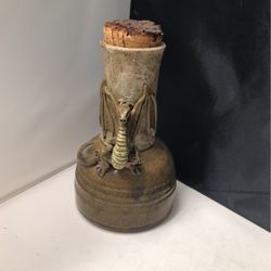 1980s dragon ceramic bottle with cork