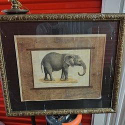 Elephants In A Beautiful Wooden Frame