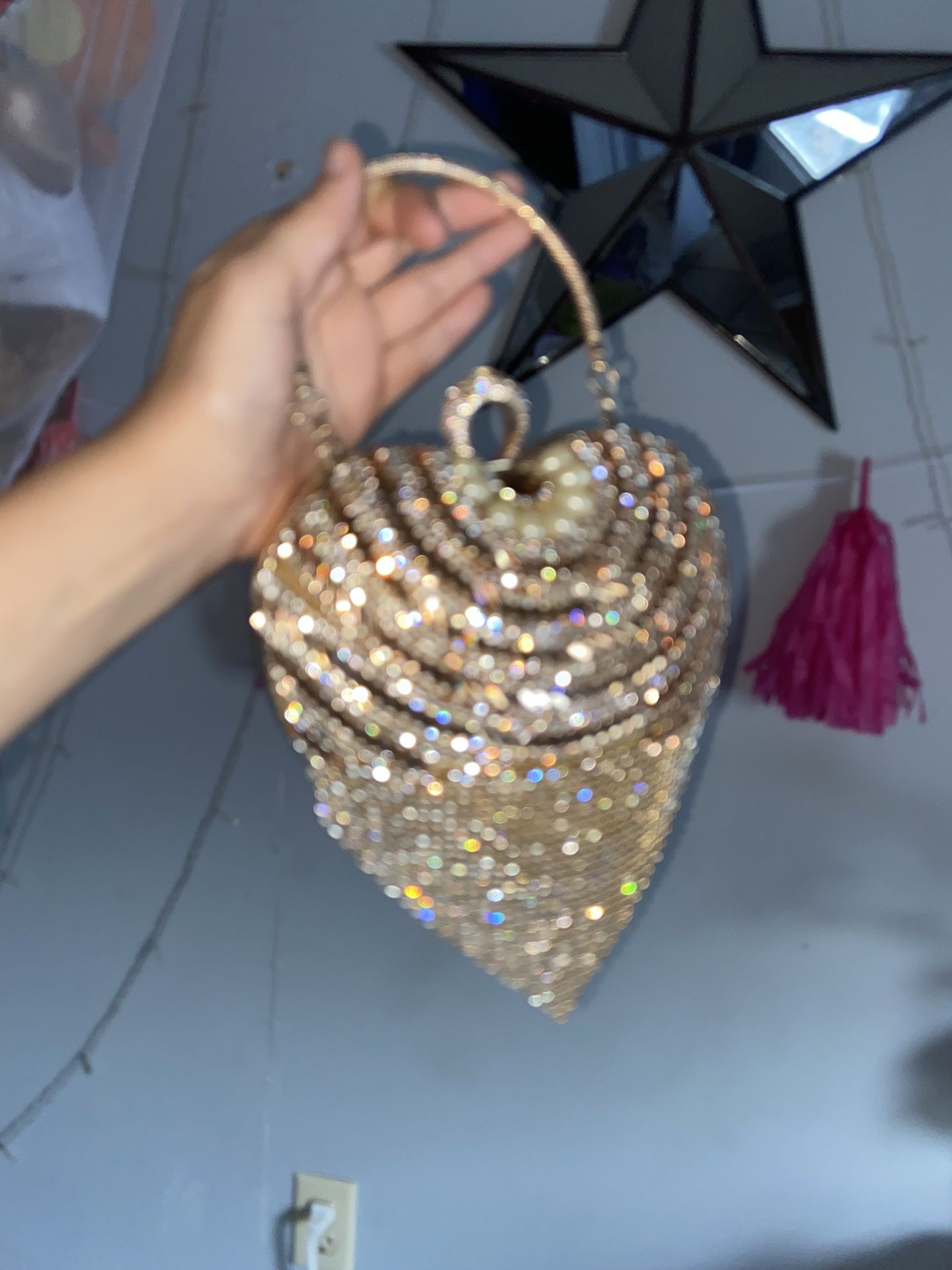 Heart Shaped Bedazzled Purse 