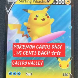 Pokemon Cards .25 CENTS IN CASTRO VALLEY AT KNUDSENS ICE CREAMERY 