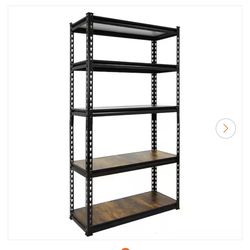 NEW IN BOX KING'S RACK Black 5-Tier Boltless Tier Height Adjustable Steel Garage Storage Rack Shelving Units (36" W x 18" D x 72" H)