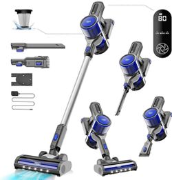 Cordless Vacuum Cleaner for Home | 400W Powerful Stick Vacuum | Long Runtime Detachable Battery | LE