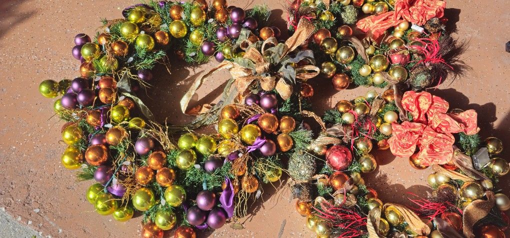 3 Commercial Grade Christmas Wreaths