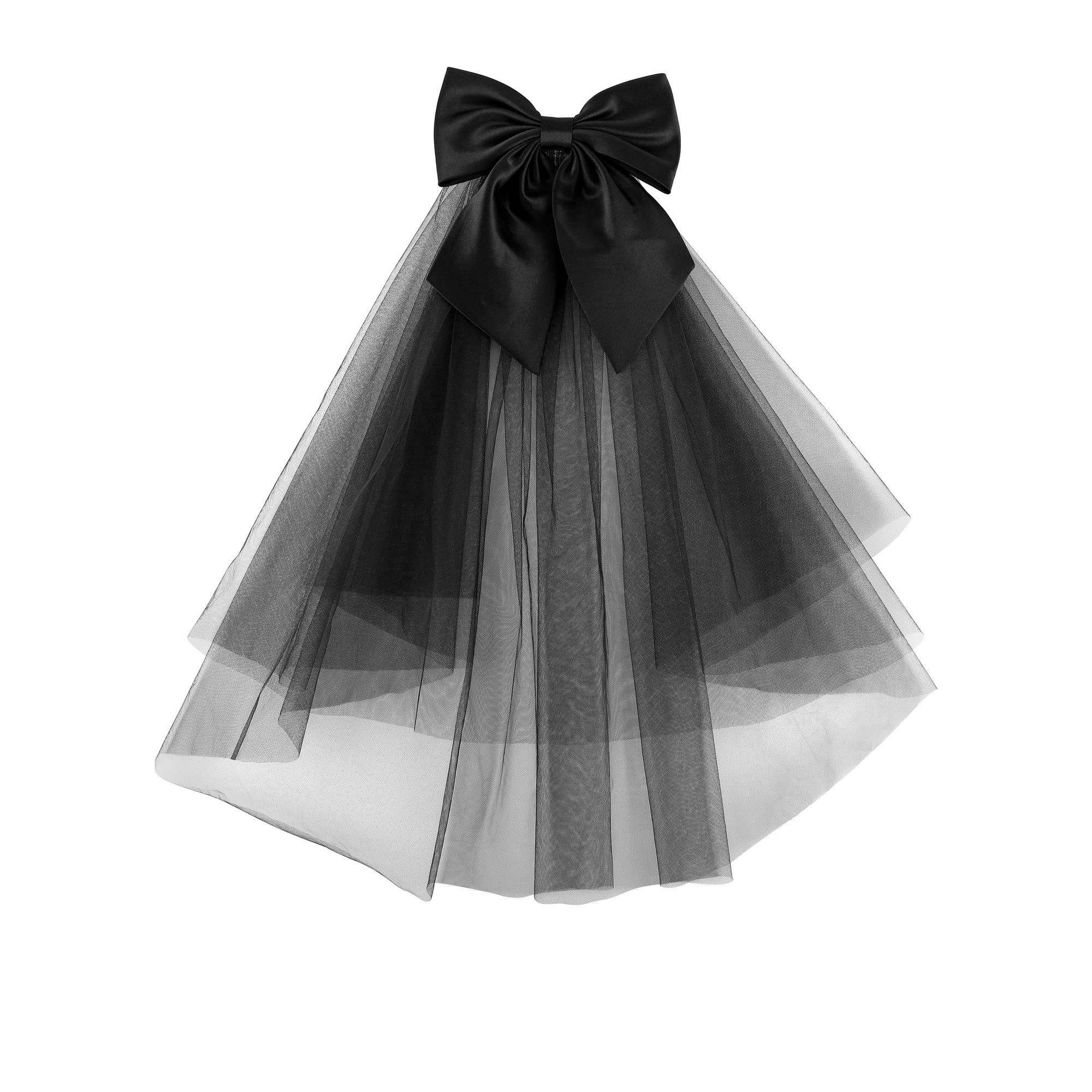 Gothic Black Wedding Veil 