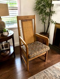 woven cane chair