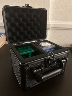 Black Aluminum Trading Card Storage Case