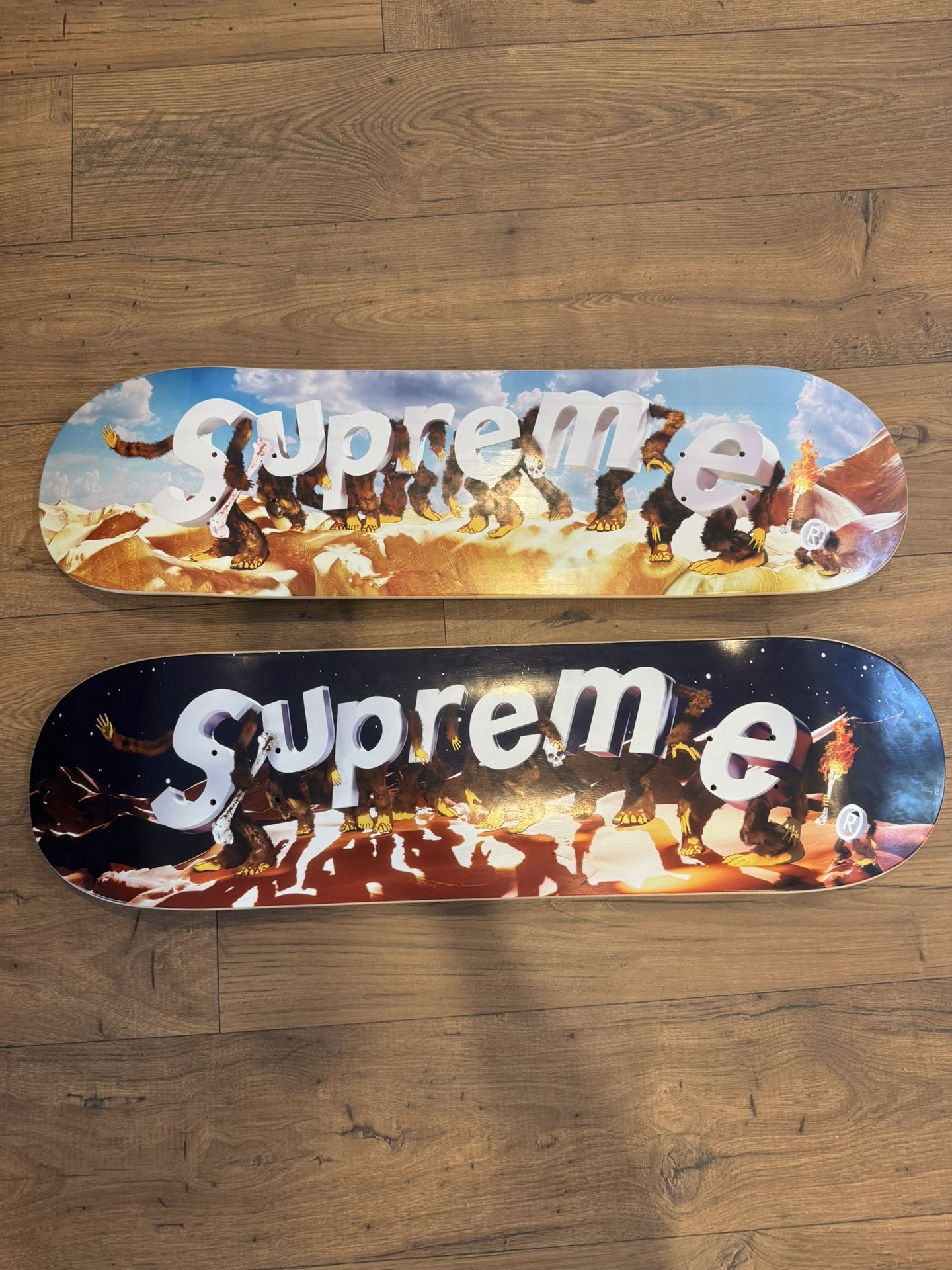 Supreme Apes Night And Day Skate Decks + Supreme 5lb Weight