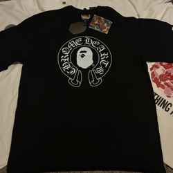Black CHROME HEARTS x BAPE Tshirt