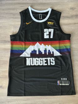 Jamal Murray Black Denver Nuggets Rainbow City Edition Jersey #27 Slim Fit XXL