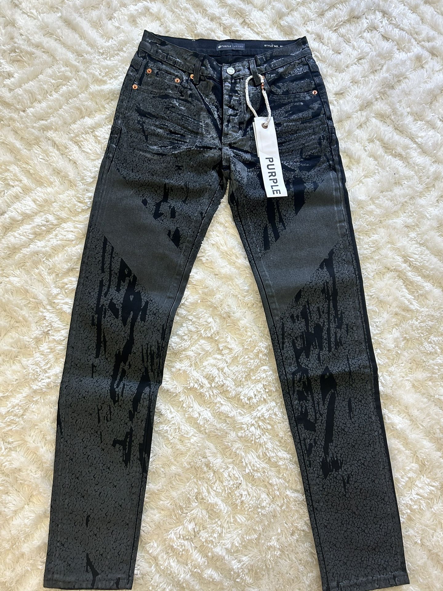 Black Waxed Purple Brand Jeans SZ 32