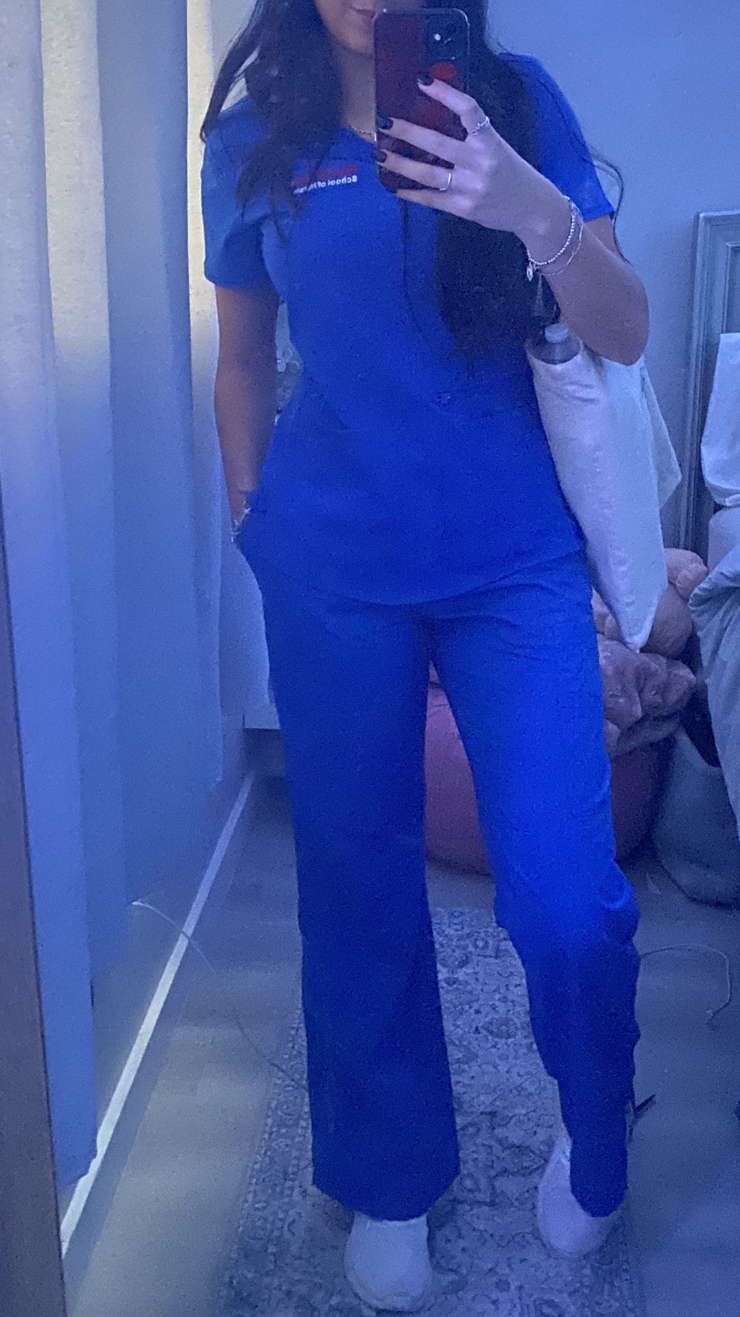 Scrub Set For Nursing School - Royal Blue Small