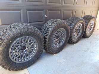 Satin Anthracite 18X9 TIS Rims LT 33 12.50 18 TIS MT Tires 6X135 FORD F150 EXPEDITION +20MM Offset