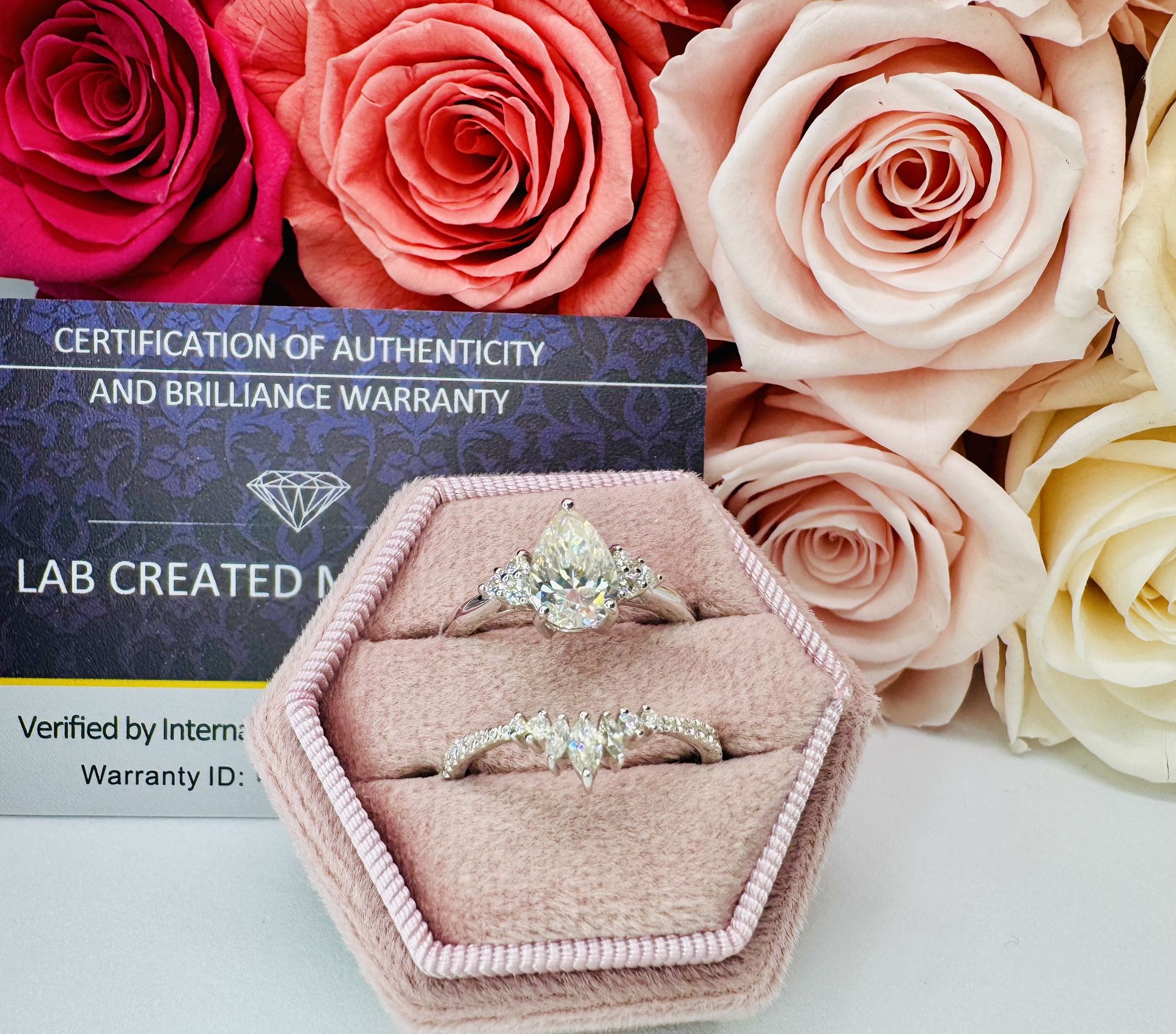 1.5 Carat Moissanite platinum plated 925 silver size 6.5