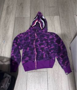 bape shark purple hoodie