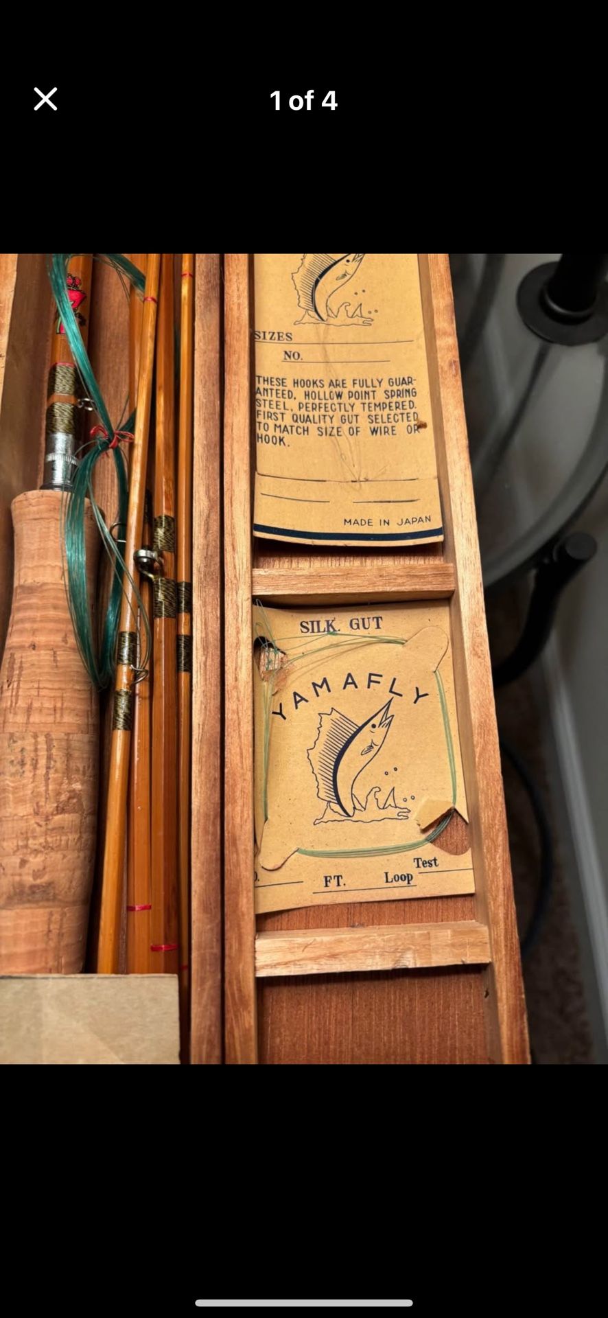 Bamboo Hexagon Fishing Pole Lucky 7 With Case 