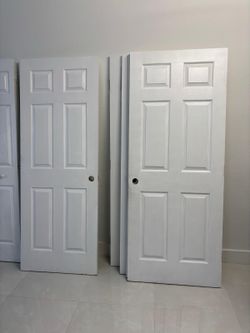 🚪 Set of 6 Interior Doors – 30” x 80” – White 6-Panel Doors