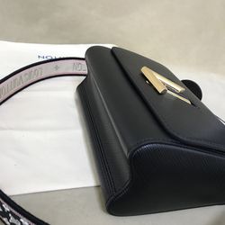 Authentic Louis Vuitton Black Twist Twist Lock Tote Shoulder Bag for