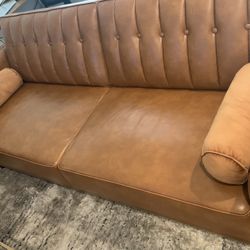 Futon Sofa Faux Leather 