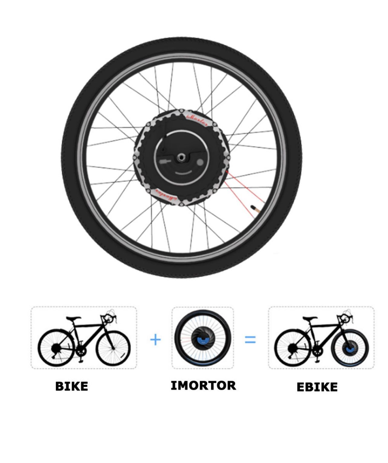 eBike  bike conversion kit with batteries.  Look at this deal… 