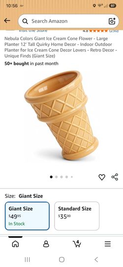 Brand new 12" ice cream flower planter