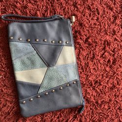 Blue Patterned Clutch
